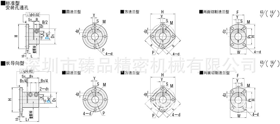 供应1002STHWRB导向轴支座支架型开口型标准型长导向型
