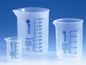 PP蓝色刻度德国vitlab烧杯|原装！