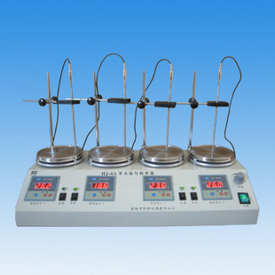 四工位加热磁力搅拌器HJ-4A HJ-4A数显恒温多头磁力搅拌器