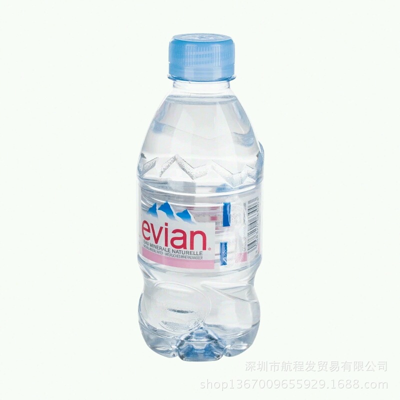 法国依云天然矿泉水 EVIAN 小瓶装 330ml毫升*24瓶1箱原装进口|ru