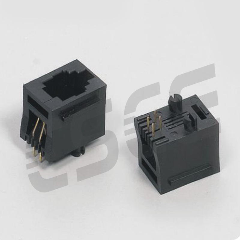 厂家直销现货供应电脑连接器5222插座直插带屏蔽插座