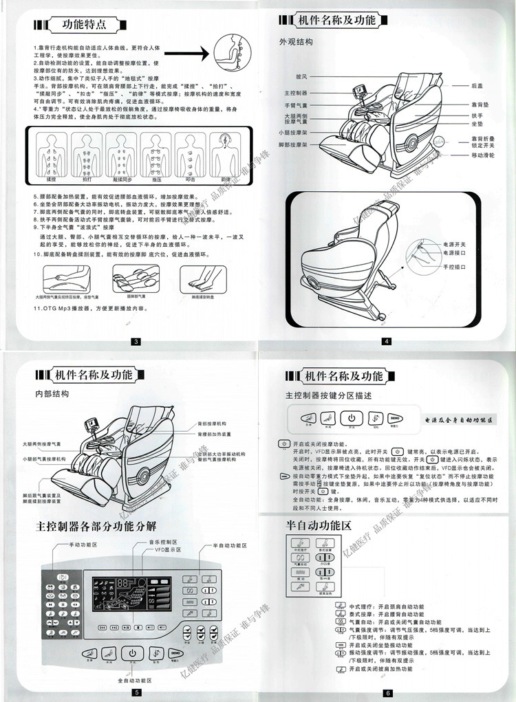 豪華太空按摩椅說明書-2-1688