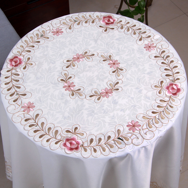 热销桌布爆款 现代简约家居餐桌布台布桌椅套件 绣花桌布布艺批发