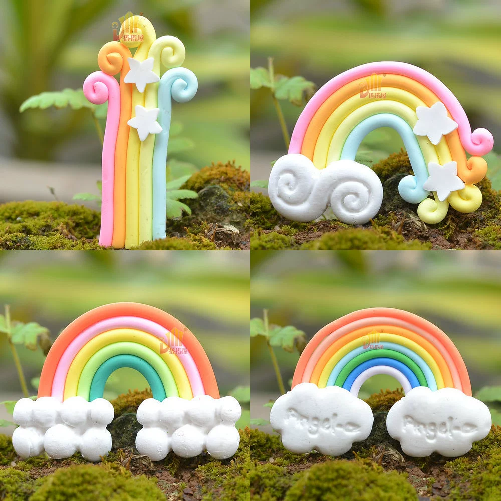 [Большая мягкая гончарная Радуга] Микро-Ландшафт мини-модель аксессуары материал мох набор суккулентов небольшой горшок