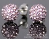 Crystal, earrings, accessory, 10mm, Korean style, Amazon