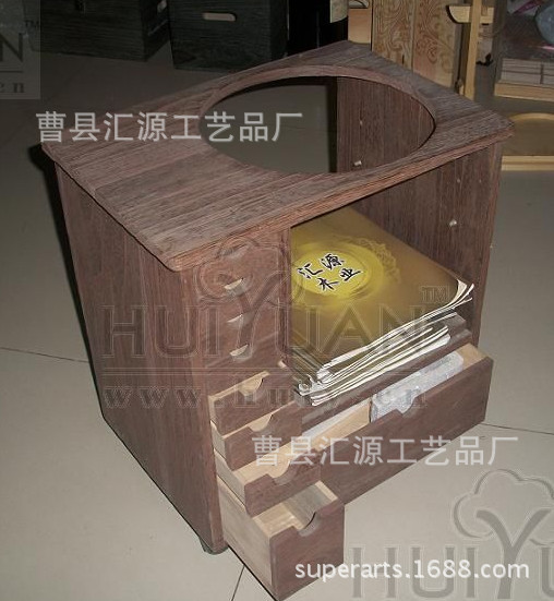 帶滑輪燒桐木櫥 (1)