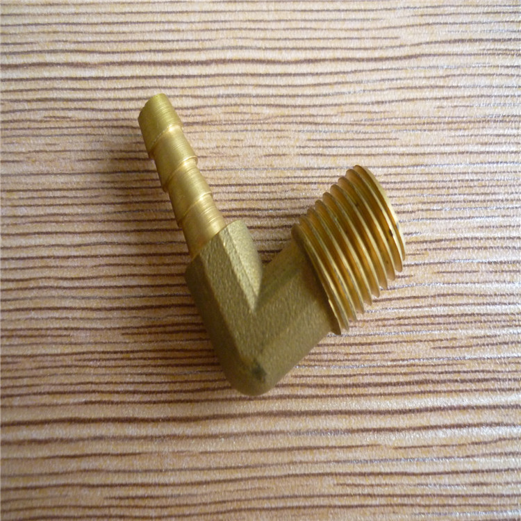 供应高品质黄铜直角弯头快速接头 直角鼠尾接头