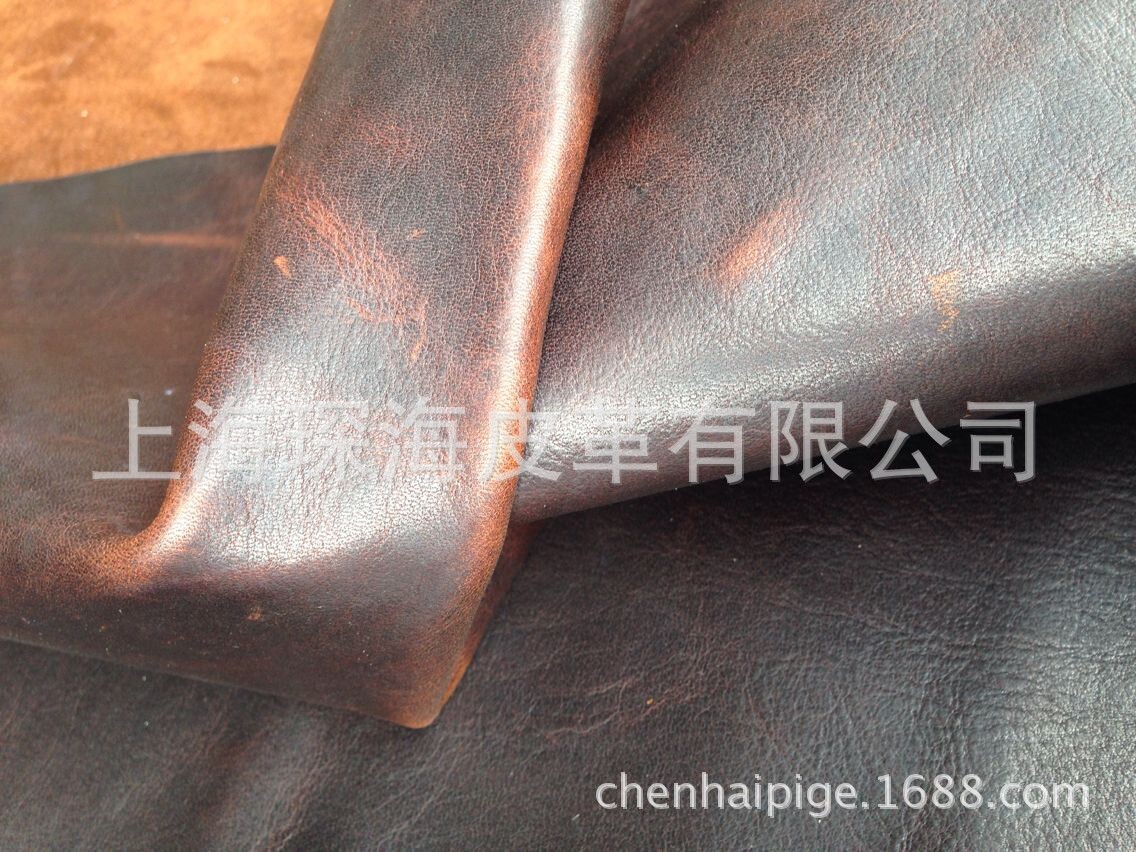 变色油皮  牛皮 棕色 沙发皮 墙面装修 变色疯马 马鞍皮 头层牛皮