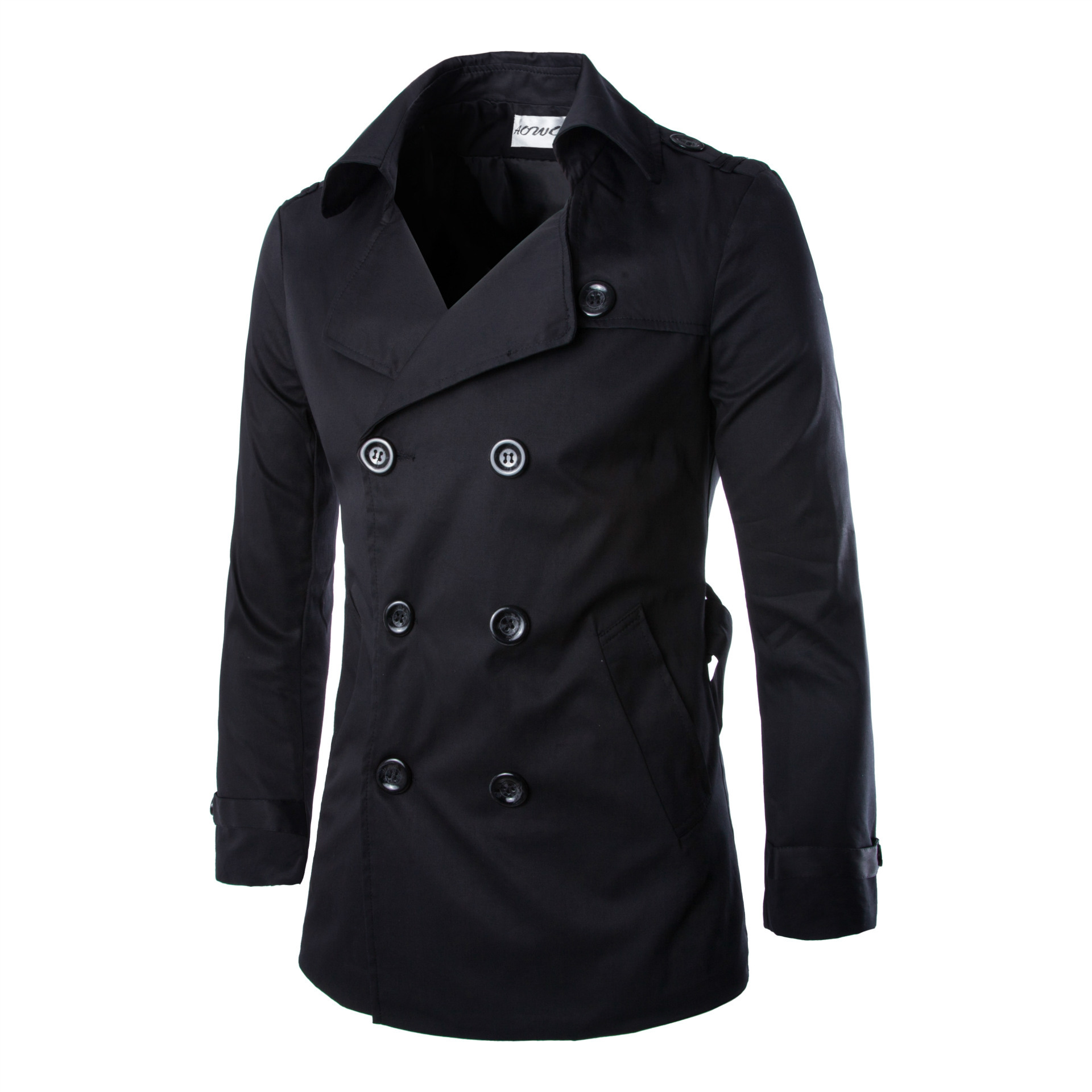2019 nuevo comercio exterior hombres trench coat aowofs algodón doble botonadura boutique abrigo británico temperamento Y016