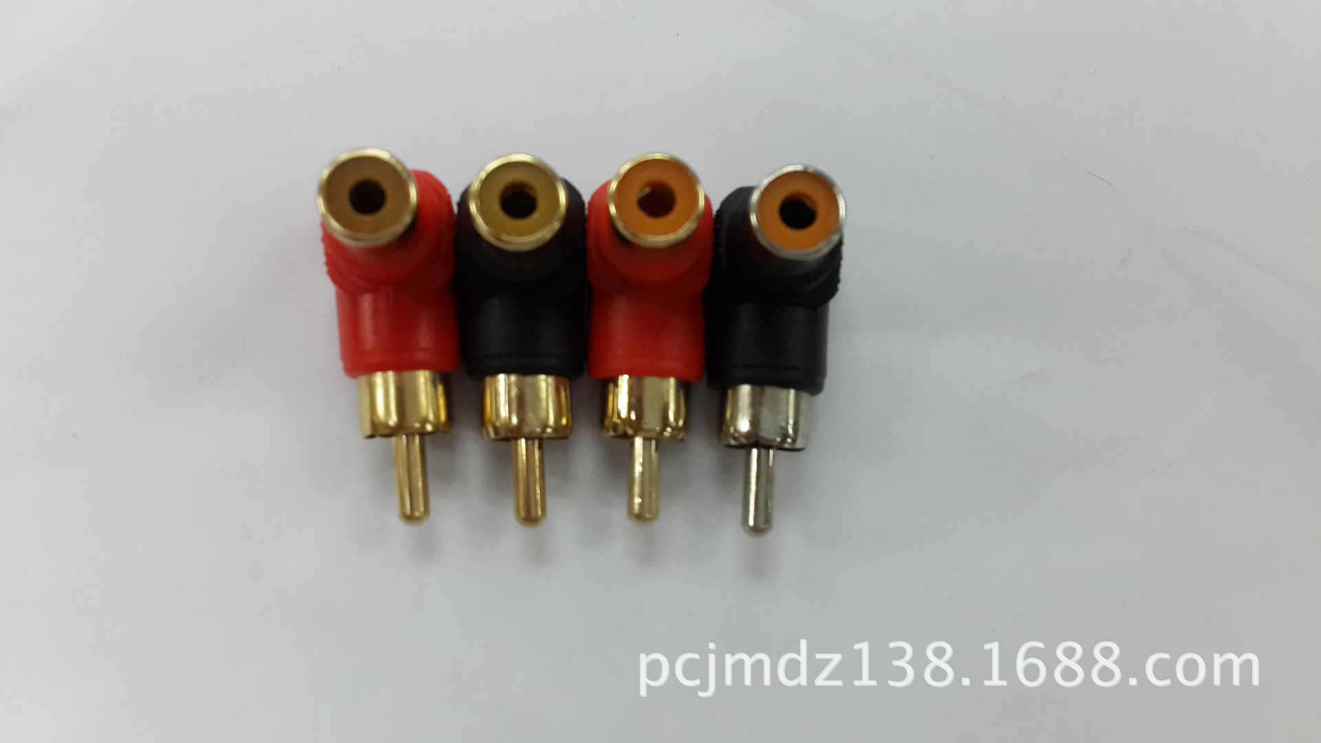 RCA公转RCA母塑胶镀金弯头/莲花公转母90度镀金/视频转接头