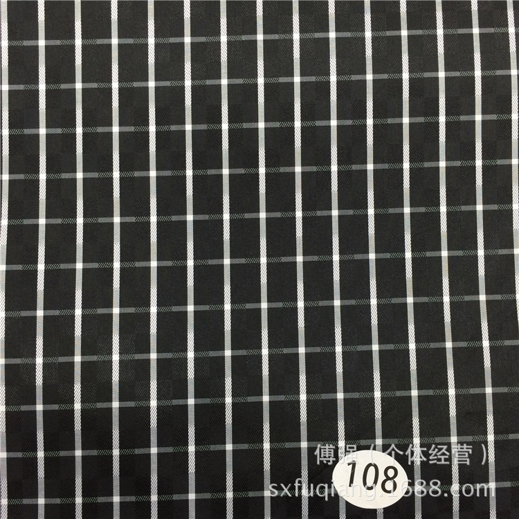 现货供应 50D仿记忆格子布 男女秋冬羽绒服棉衣面料 高档里料