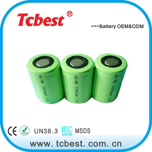 厂家供应 Tcbest 镍氢电池 容量1500毫安时 C型 燃气炉喷香机专用