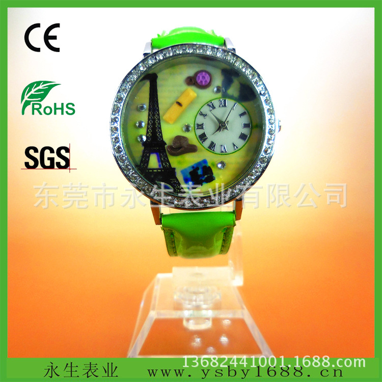 透明女款彩色手表时尚果冻手表 创意软陶儿童硅胶学生手表