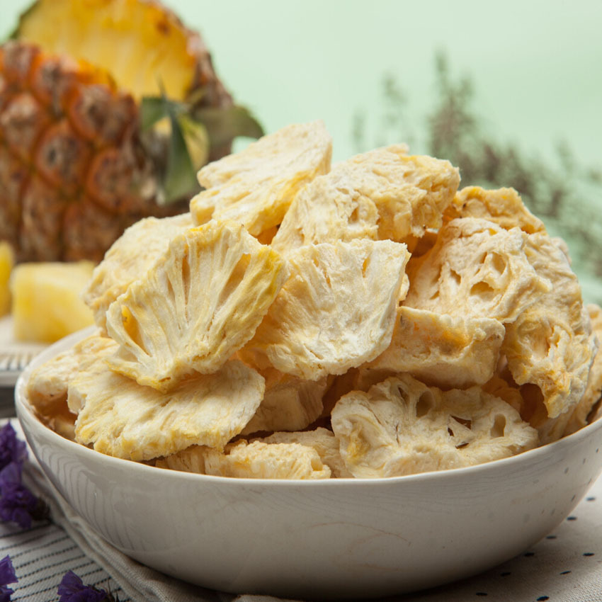 Freeze-dried pineapple dried freeze-dried pineapple slices manufacturer bulk net weight wholesale pineapple crisps freeze-dried fruit wholesale
