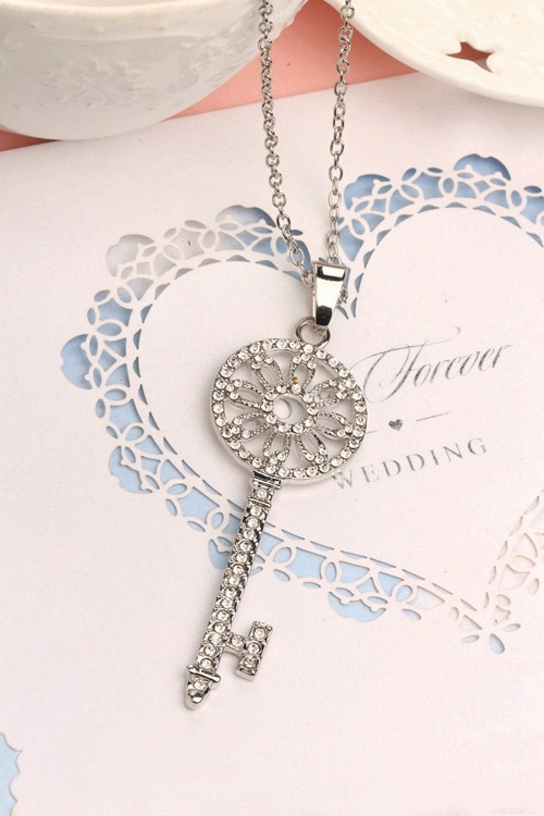 Wholesale Key Chain Necklace Vintage Fashion Statement Necklaces For