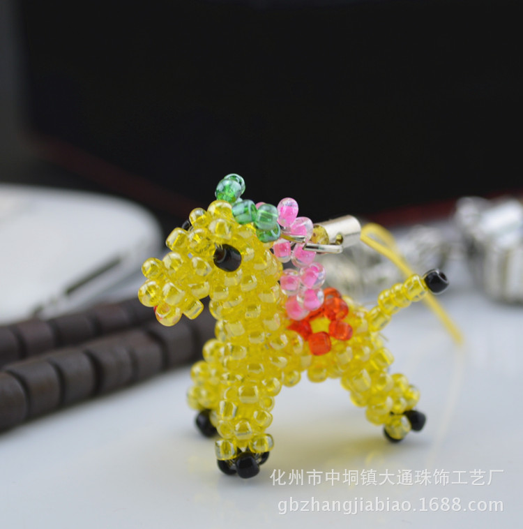 廠家串珠DIY現貨編織串珠挂件動物馬挂件飾品現貨