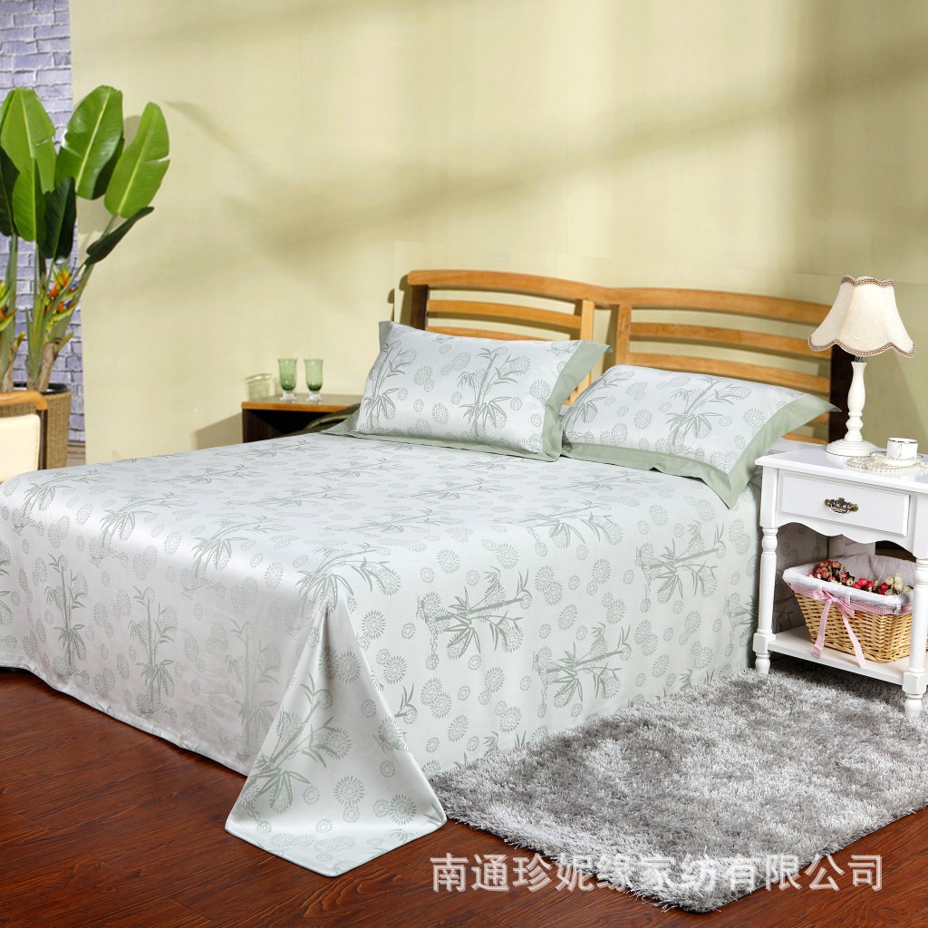 礼品竹纤维凉席三件套竹纤维凉毯 空调席可折叠 可水洗亚麻冰丝席|ms