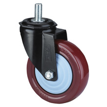深圳向荣脚轮SUPO  丝杆万向轮PU轮 塑料车轮报价 家具轮5寸轮子