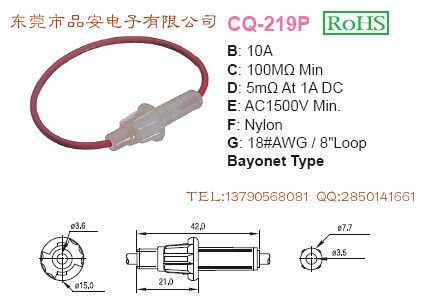 CQ-219P  Conquer_功得保险丝座