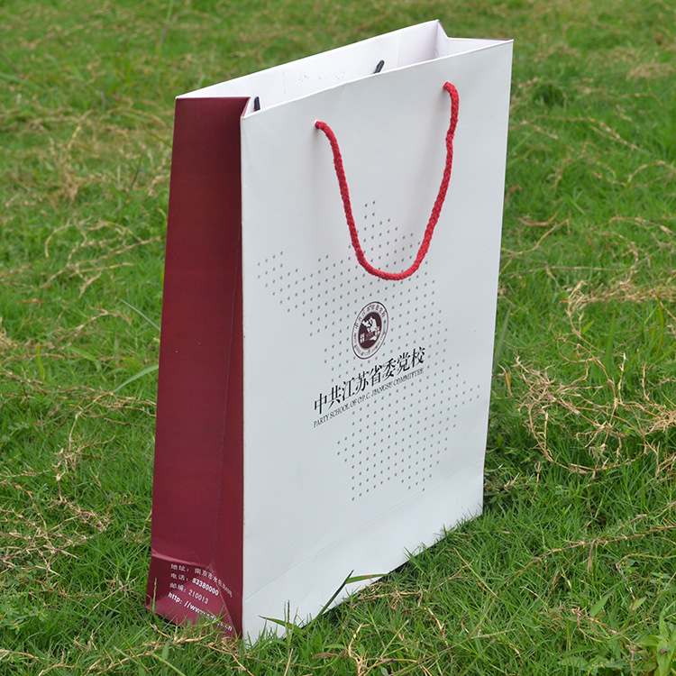 厂家销售 定制定做广告纸袋 白卡纸手提袋制作