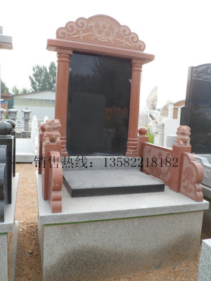 Manufactor wholesale Carved stone Stele Specifically for Cemetery Stone lions wholesale carving Family Tombstone Ritual supplies