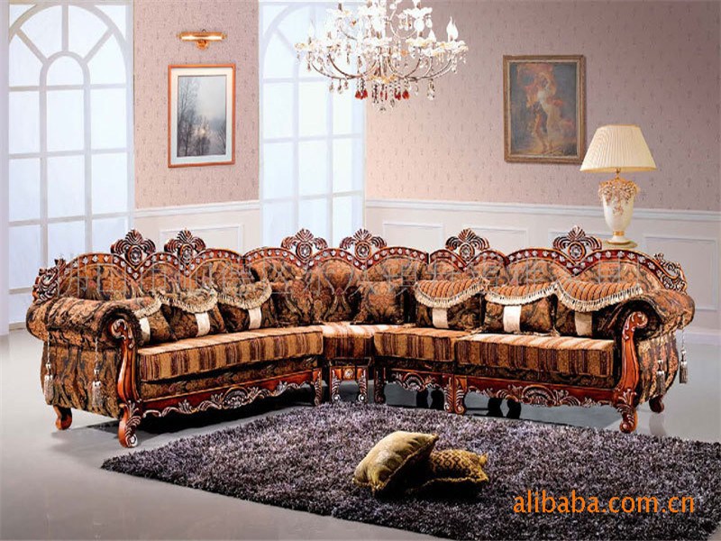 Ya Danxue Wood Carving Corner Sofa Fabric Ya Danxue Wood Carving Corner Sofa Fabric 3102 Middle Eastern