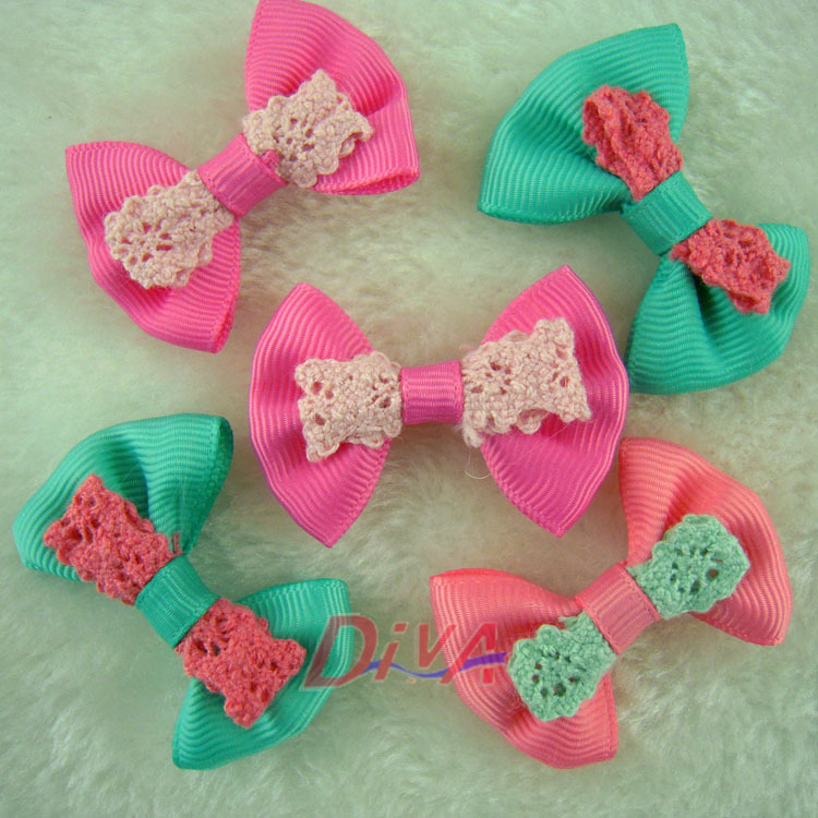 蝴蝶结批发定做厂家高档饰品配件儿童装罗文带蝴蝶结小领结