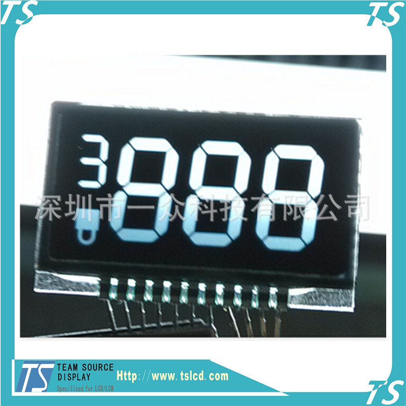 开模定制 VA黑膜lcd显示 高对比度 黑底白字 一众显示 lcd液晶屏