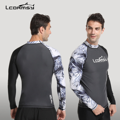 LCDRMSY/Long Chen New Jellyfish Suit Diving Suit Men's Long Sleeve Sunscreen Beach Surfing Snorkeling Suit Jellyfish Clothing