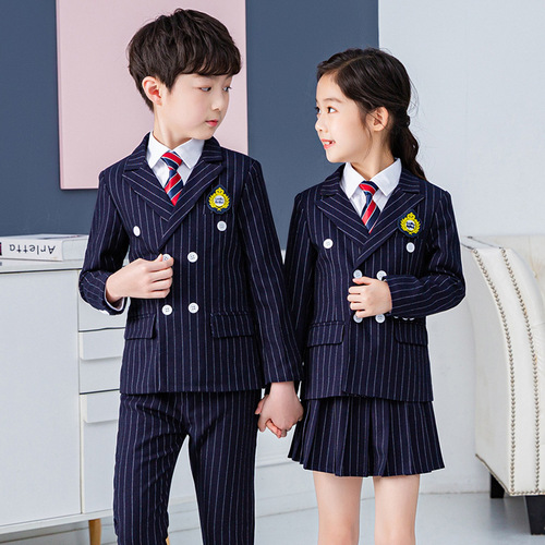 New spring and autumn clothing children's school uniforms British style suits kindergarten uniforms primary school students college style class uniforms performance clothes