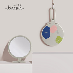 Today's Yipin makeup mirror desktop desktop folding mirror portable hand-held handle makeup mirror female makeup mirror student