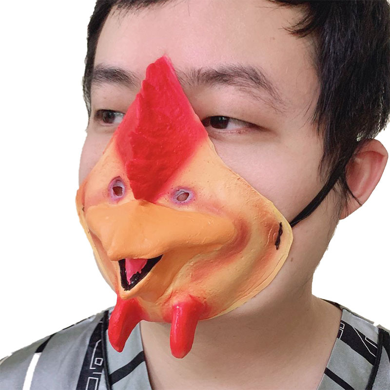 Halloween bar fiesta suministros mascarada máscara de rendimiento látex media cara máscara rendimiento divertido látex carretera