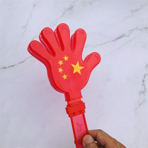 National flag hand clap, 28CM flag luminous hand clap, five-star red flag clap, National Day cheering props wholesale