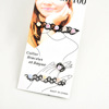 Black tattoo, fishing line, elastic necklace, set, European style, 3 piece set, factory direct supply