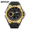 三达 Street waterproof men's watch, neon tactics digital watch, for secondary school, suitable for teen