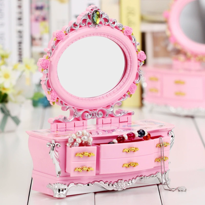Fashionable mirror, plastic table music box, for beloved, Birthday gift
