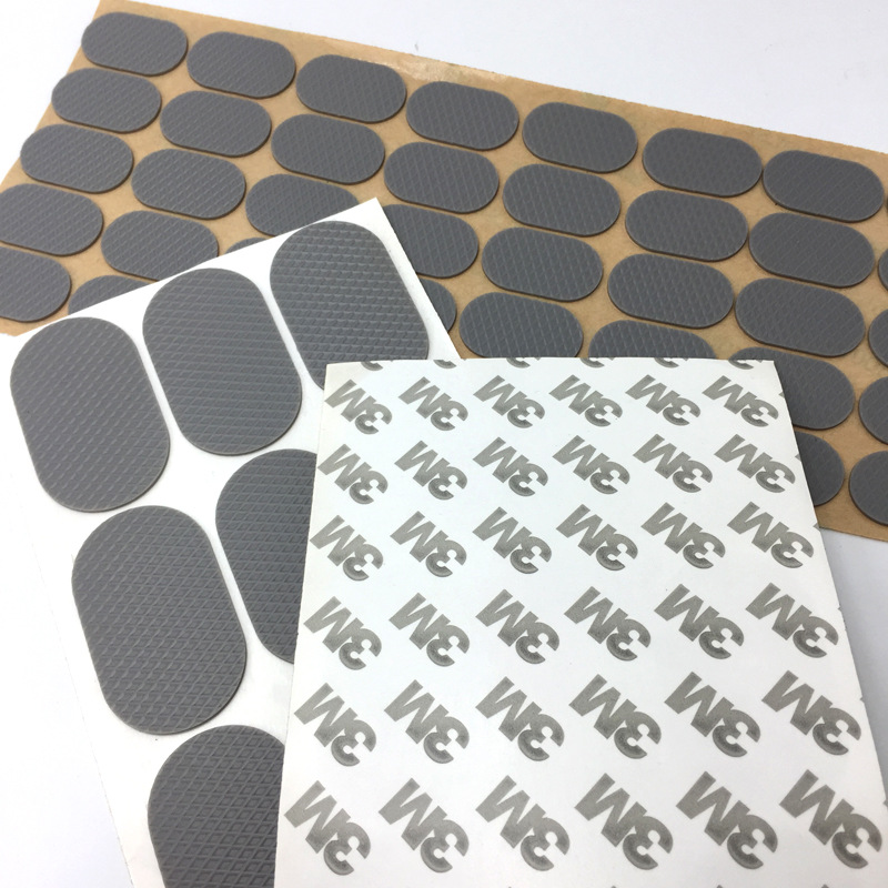 Fábrica negro junta de silicona patrón de malla autoadhesiva antideslizante sellado de goma antideslizante almohadilla del pie junta de goma