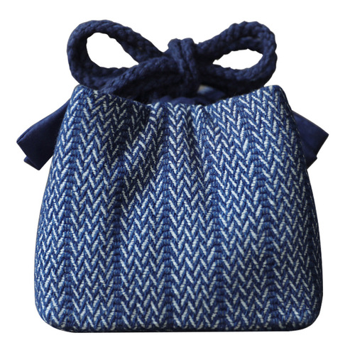 Erya thickened denim storage travel bag cloth bag teapot fair cup teacup medium cloth bag