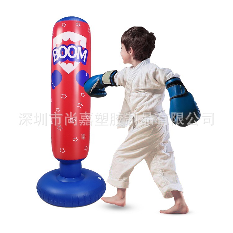 Factory supply PVC inflatable percussion column tumbler water injection sandbag foot volleyball training human wall obstacle model