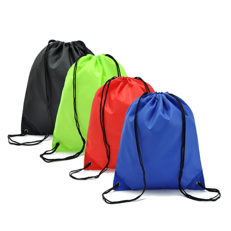 Bolsa de cordón de poliéster 190T bolsa de mochila con cordón de nylon personalizado 210D hombro espalda fabricante personalizado