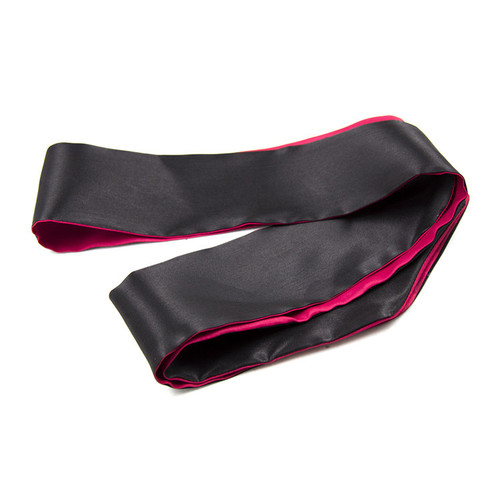 Factory direct sales two-color eye mask, loose hand-tied satin red black bondage mask, flirting toy face covering