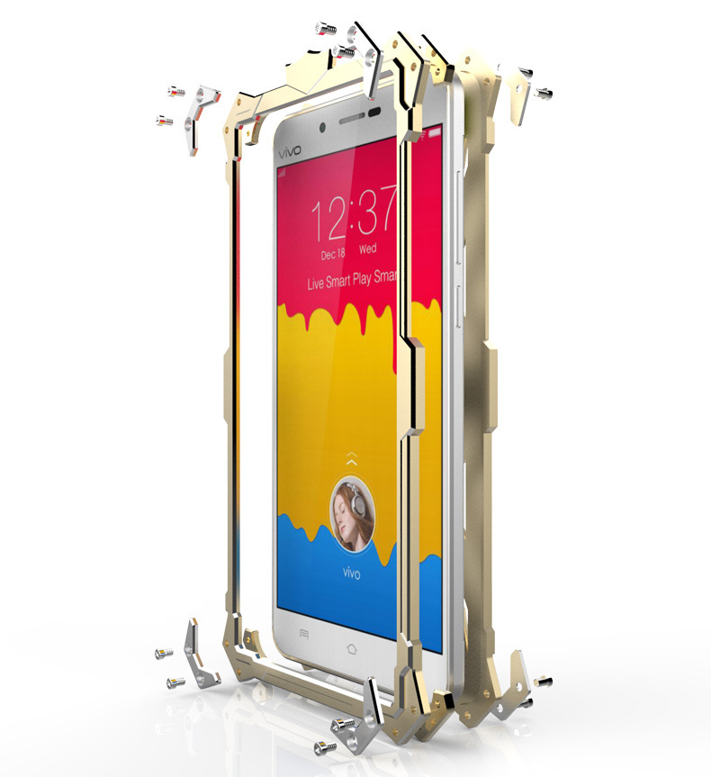 SIMON THOR Aviation Aluminum Alloy Shockproof Armor Metal Case Cover for vivo X5Max
