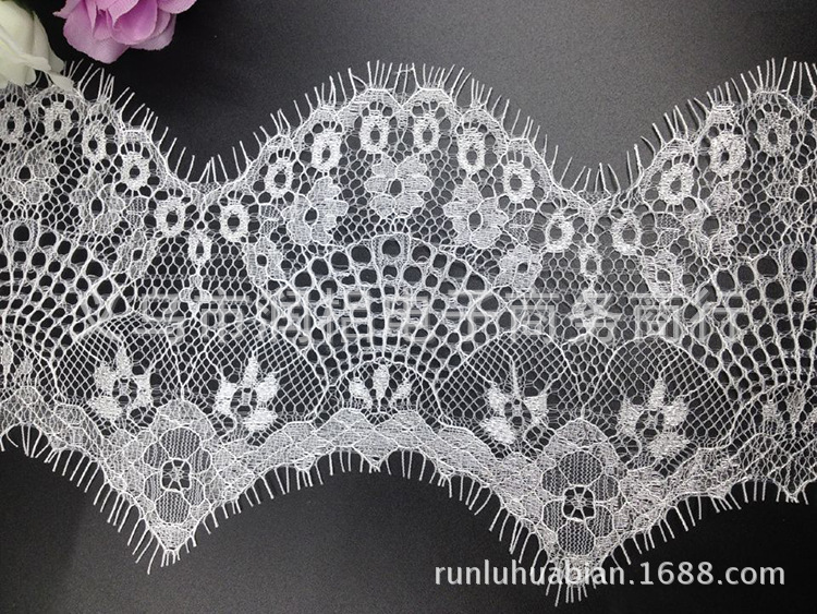 新款现货供应高档睫毛花边9CM 蕾丝花边