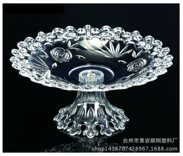 [Аcrylic high-end colored base fruit tray KTV fruit plate candy plate transparent fruit plate snack dish]