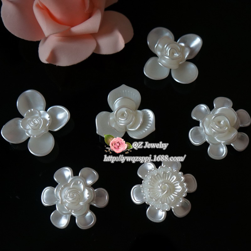 DIY手工发饰头饰组合配件 新娘仿珍珠花朵叶片饰品 异形花瓣多款详情图10