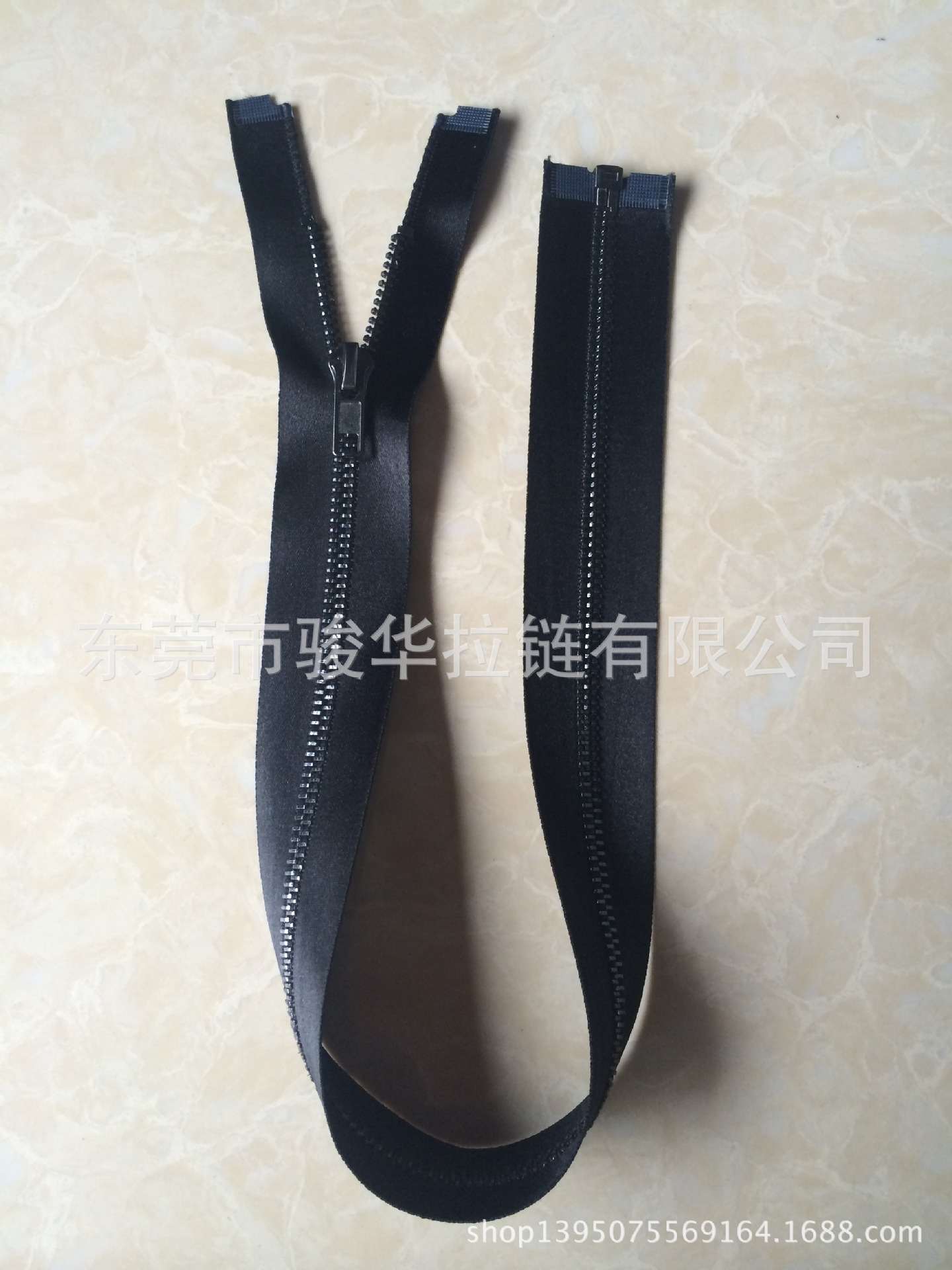 色丁布带金属拉链绸缎金属拉链枪色金属开尾拉链黑叻齿金属拉链