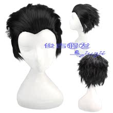 俊吉假发 弹丸轮舞/弹丸论破 石丸清多夏 黑色后翻造型动漫假发