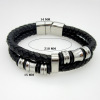 Jewelry, men's woven fashionable bracelet stainless steel, genuine leather, simple and elegant design