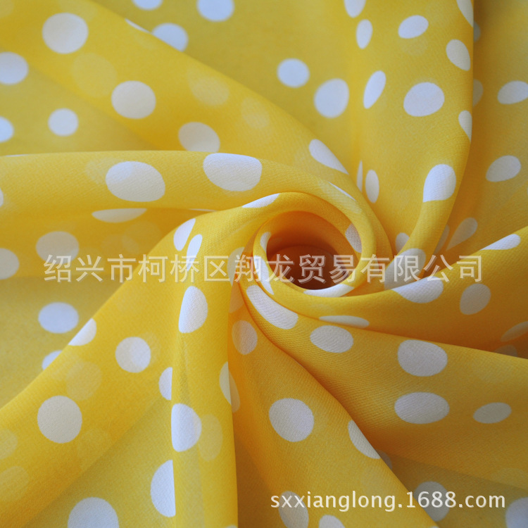 【翔龙印花 XL285】时尚大小不规则1-1.5公分圆点波点  雪纺印花
