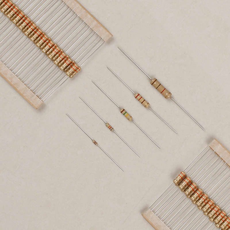 生产厂家批发T26插件碳膜电阻铁脚1/4W欧1/6W1/8WCF1/2W元件